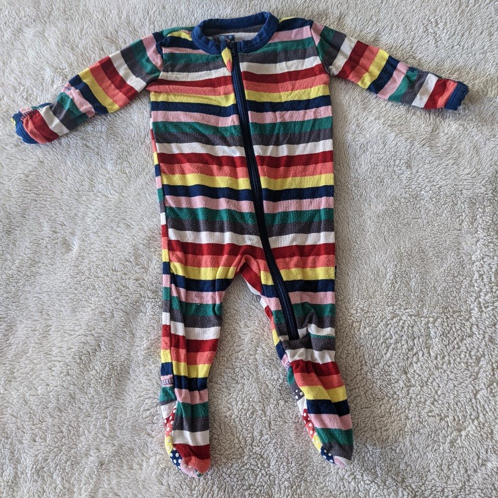 Kickee Pants newborn sleeper, rainbow stripes